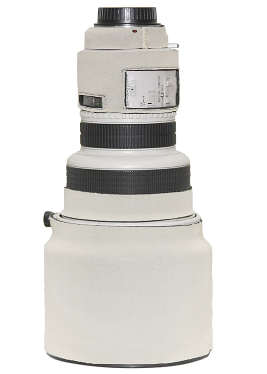 LensCoat Lens Cover for Canon 300 NO IS f/4 neoprene camera lens protection sleeve Black