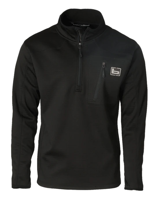 Mid-Layer Fleece Pullover - Black - 3XL